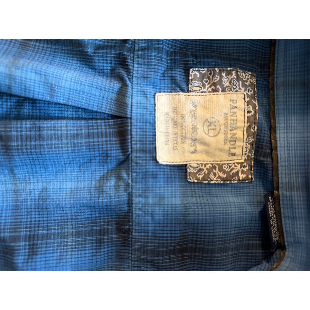 Panhandle Rough Stock Men’s XL Blue Plaid Long Sleeve Button Front Western Shirt - Picture 3 of 8